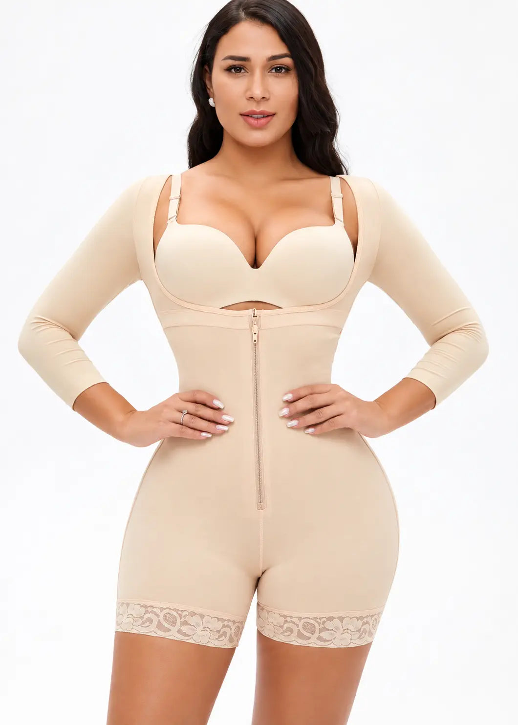 Faja de cuerpo completo: Con mangas y realce de glúteos | Moldea 3113