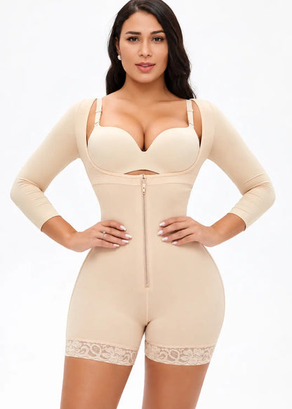 Faja de cuerpo completo: Con mangas y realce de glúteos | Moldea 3113
