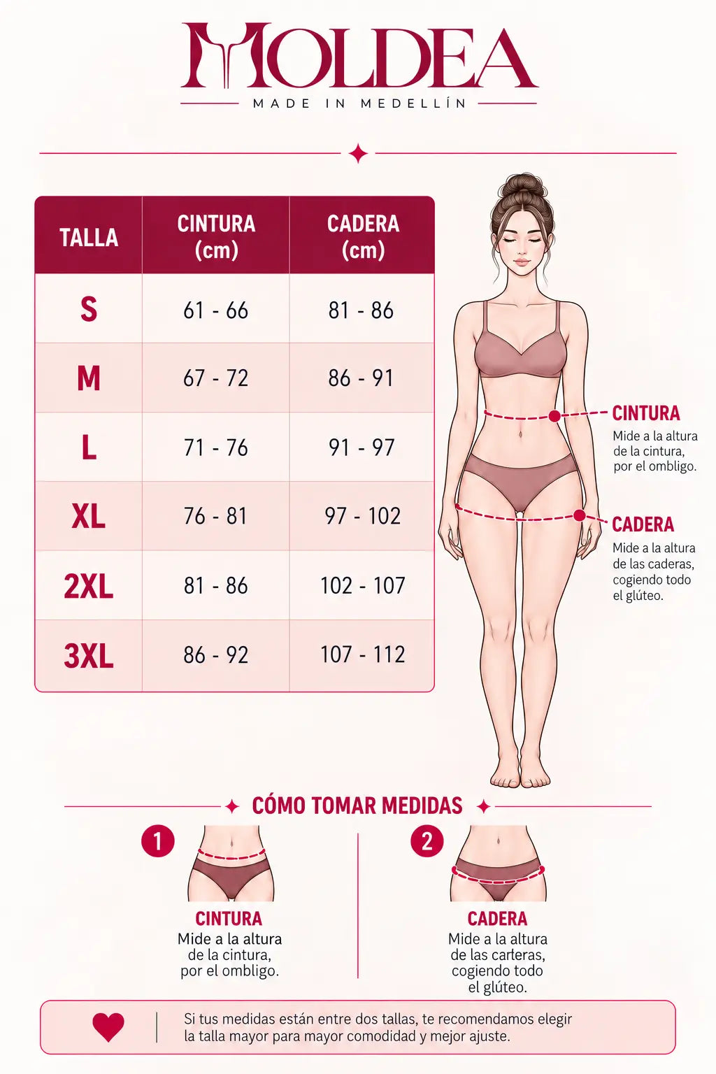 Guía de tallas de 