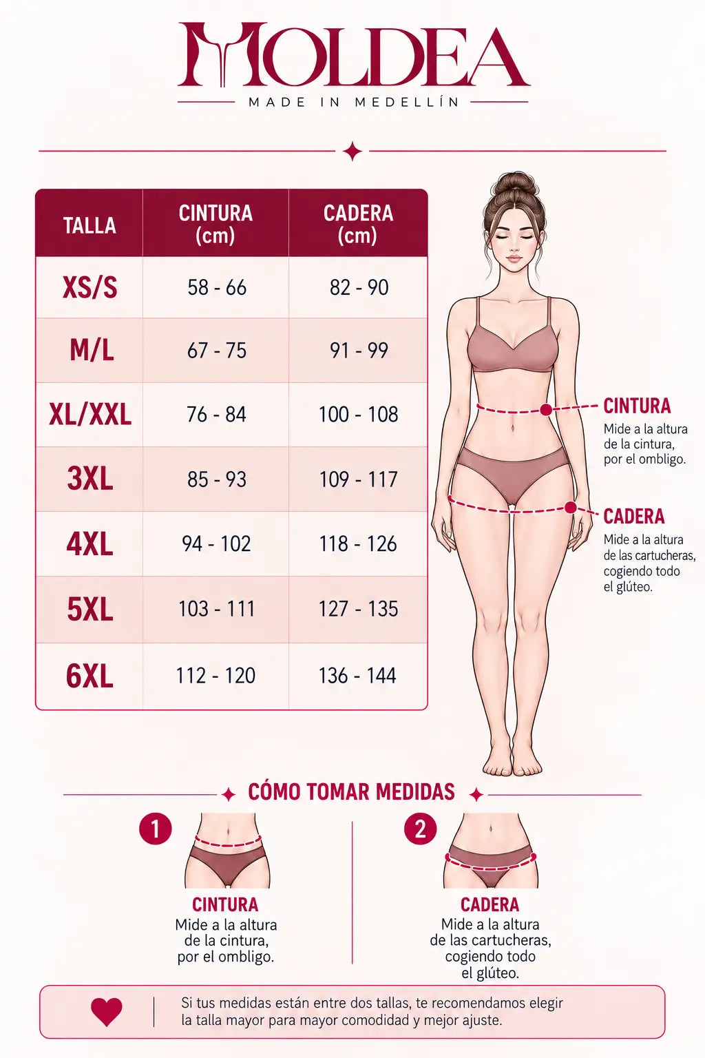Guía de tallas de 