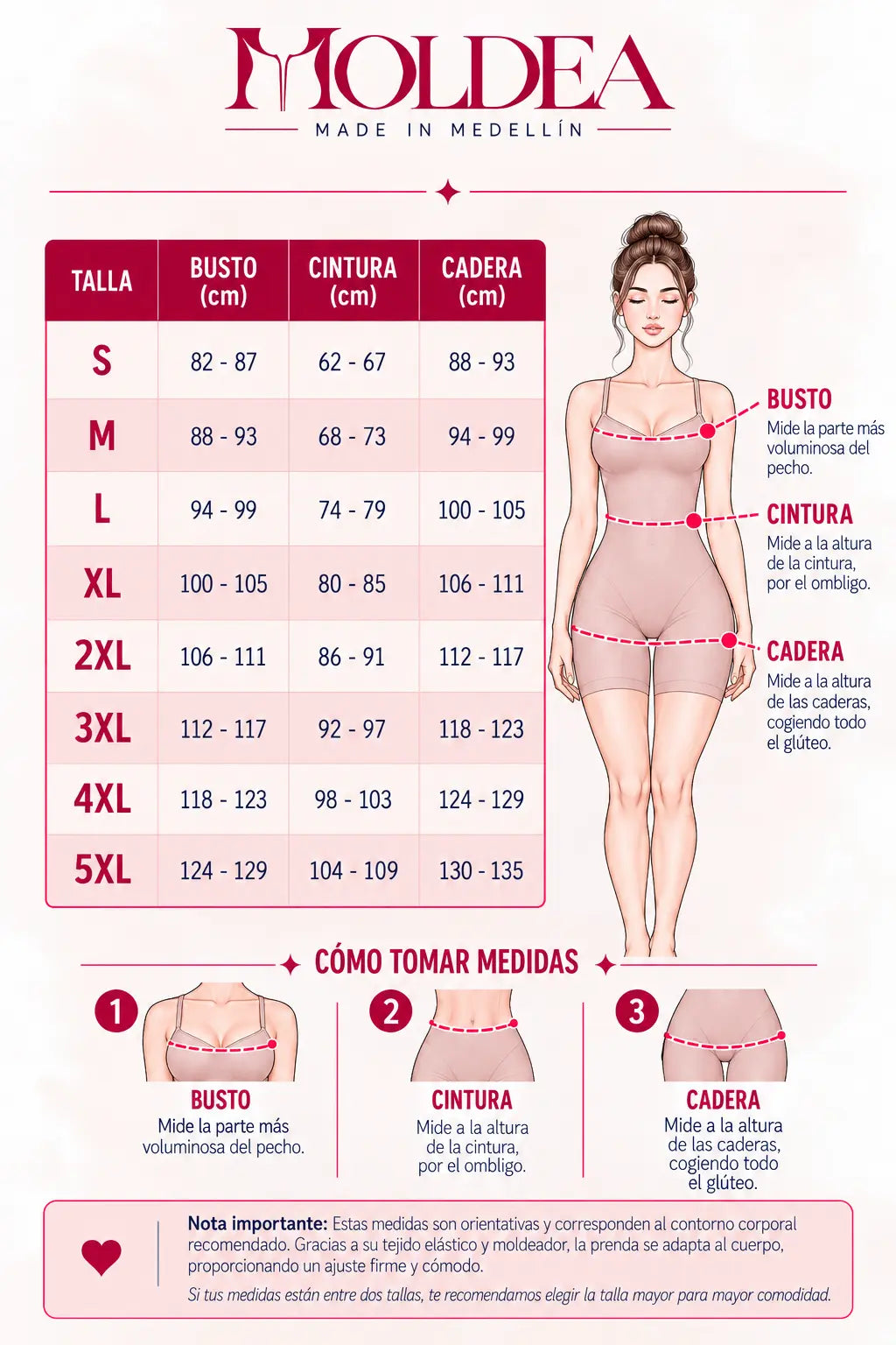 Guía de tallas de 
