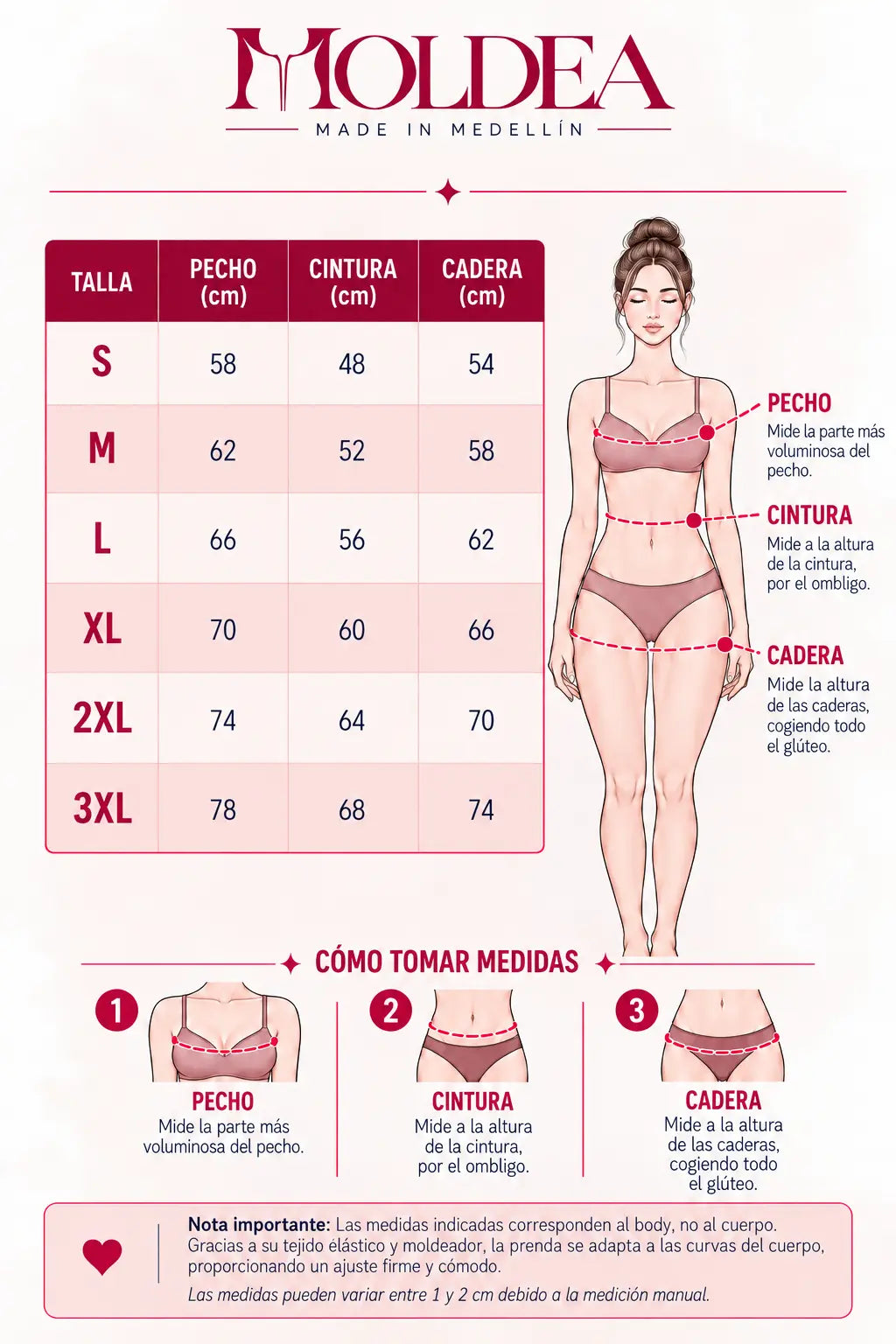 Guía de tallas de 
