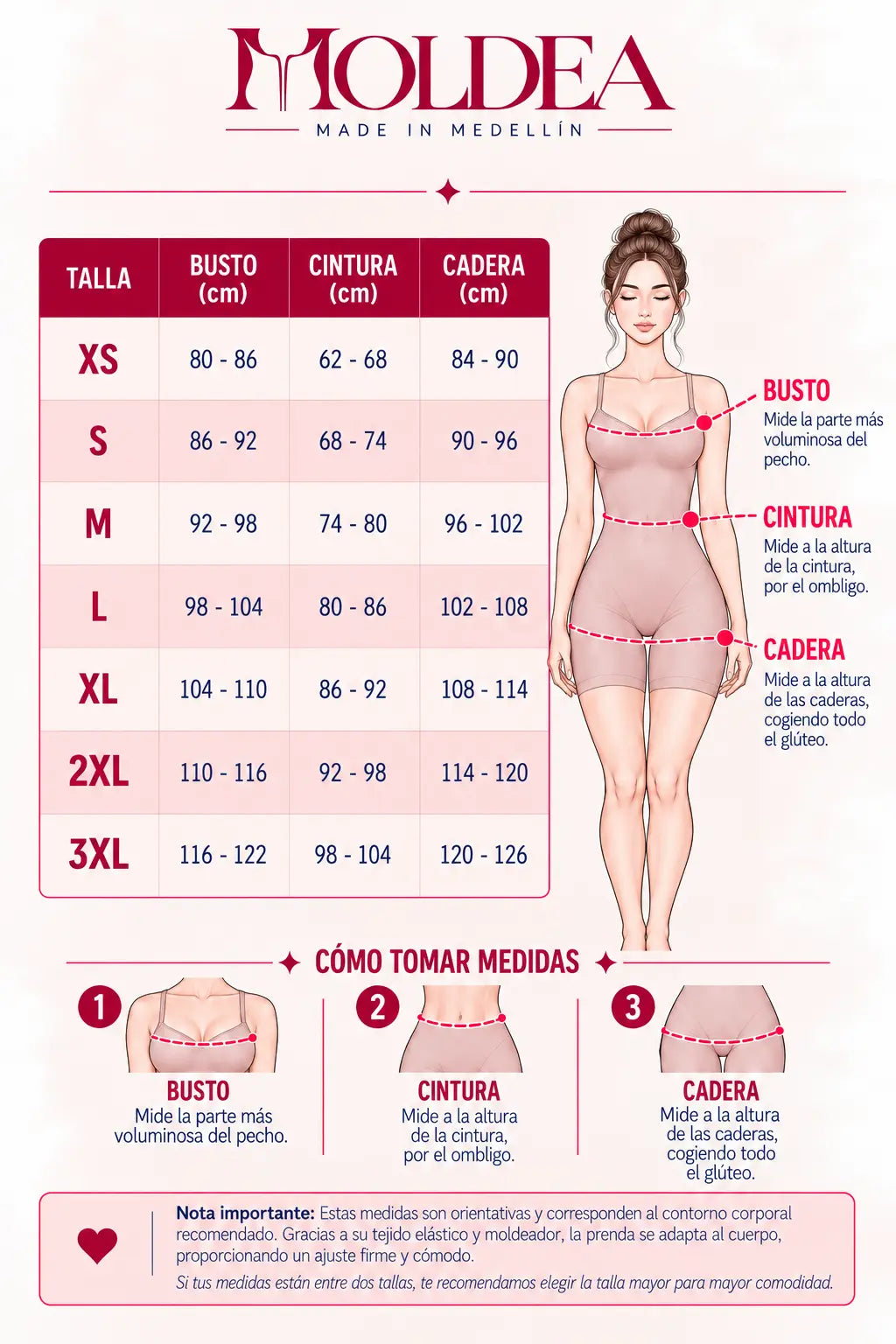 Guía de tallas de 
