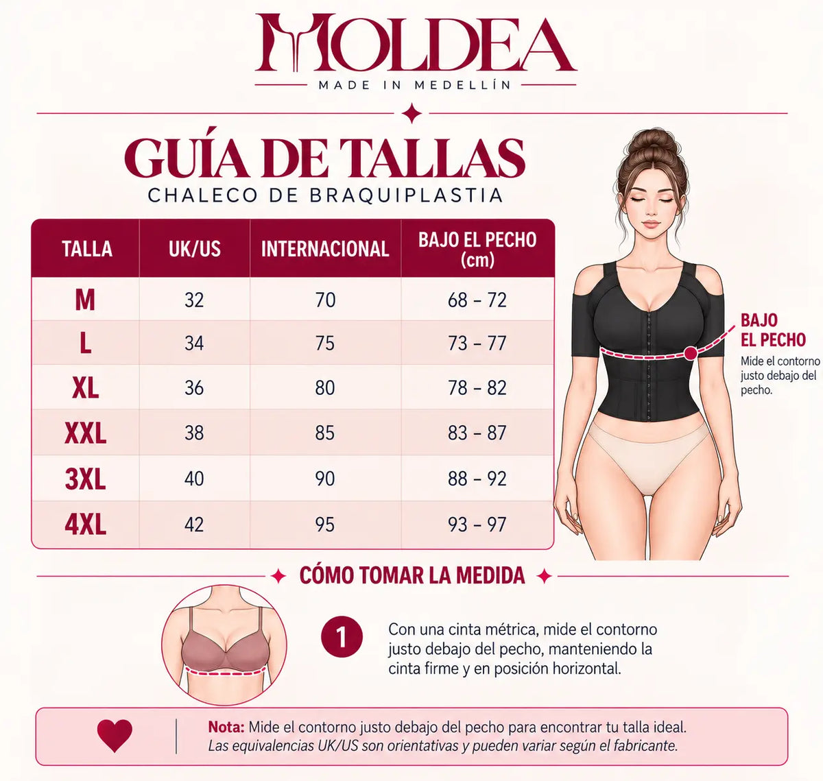 Guía de tallas de 