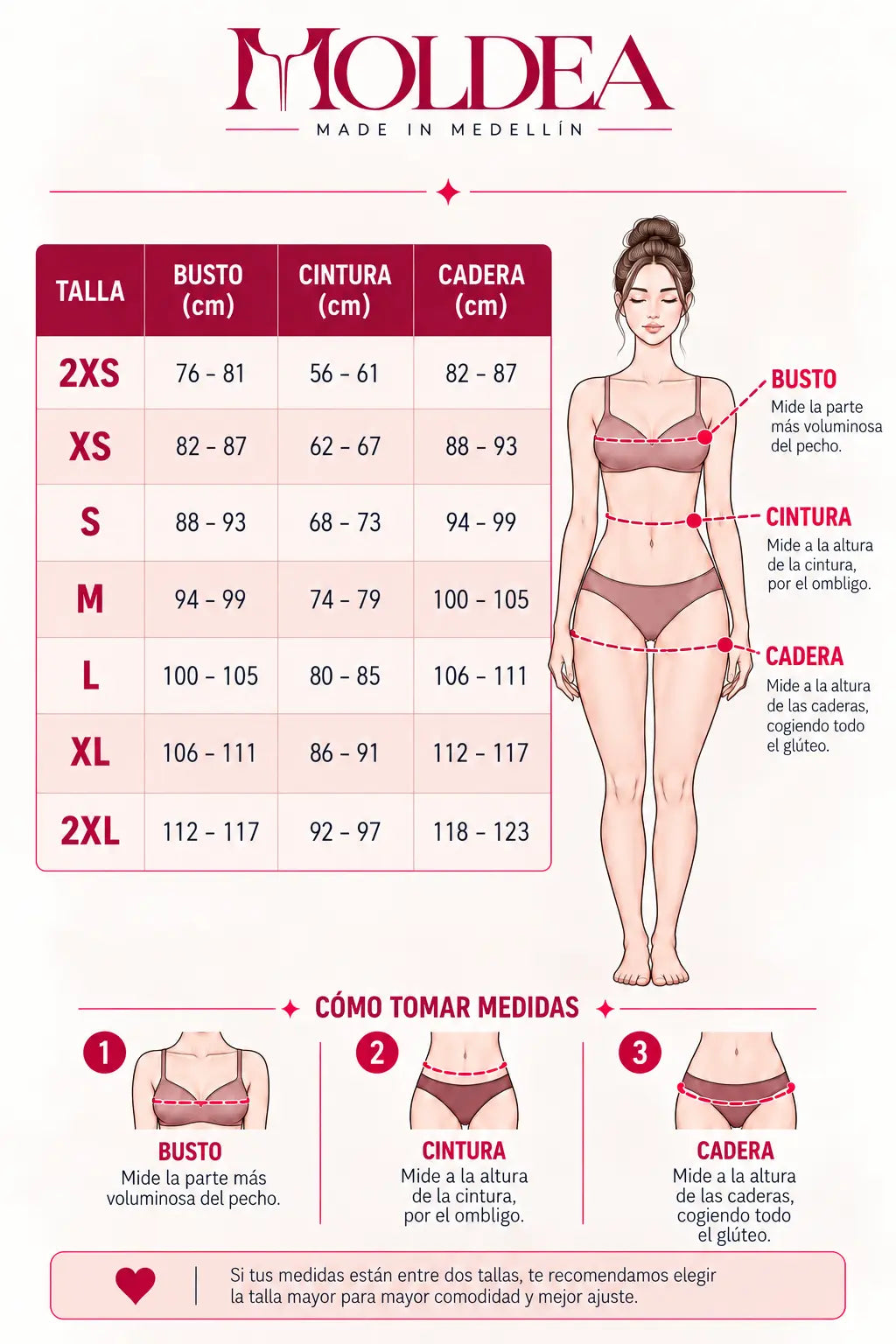 Guía de tallas de 