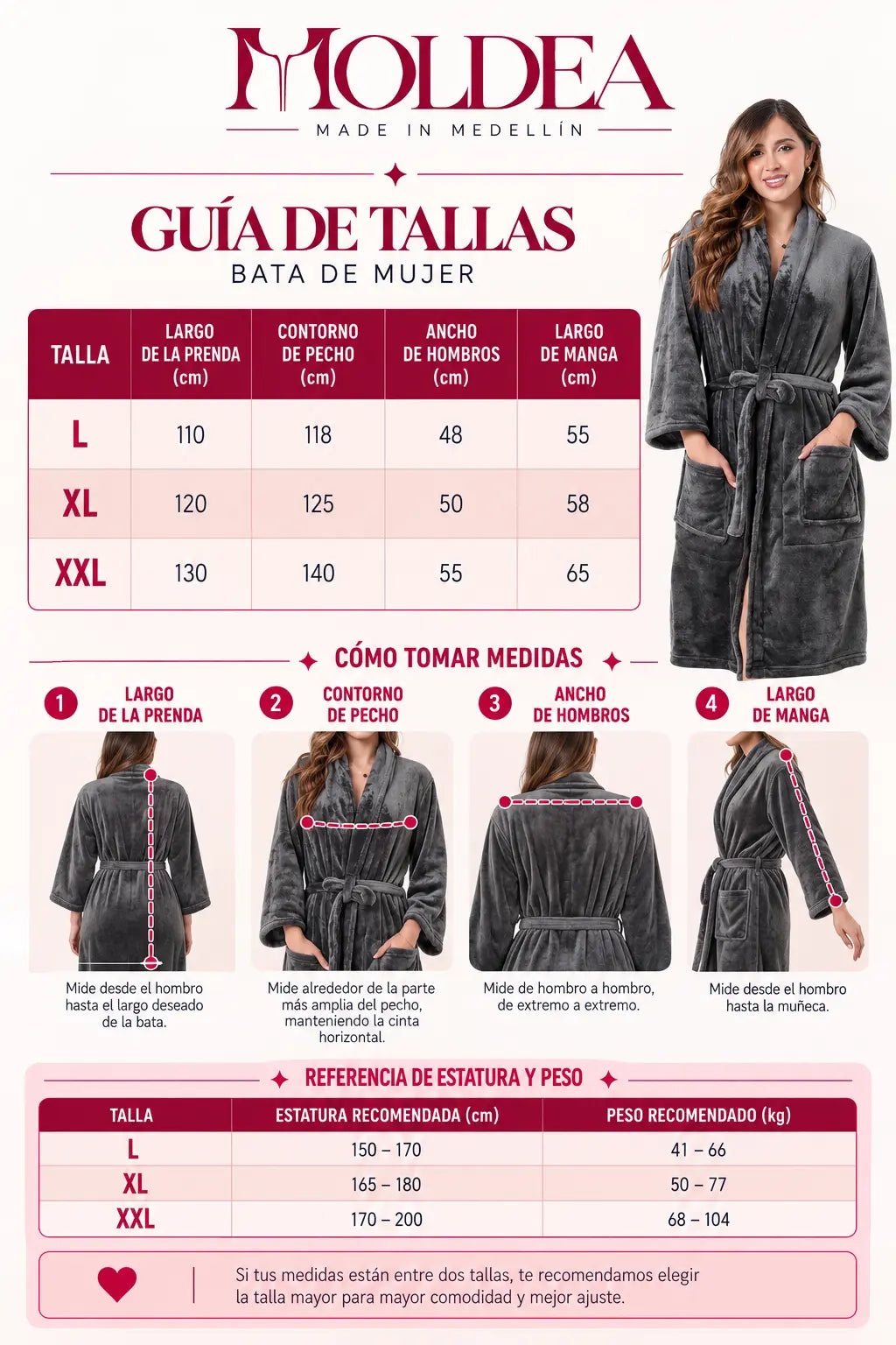 Guía de tallas de 