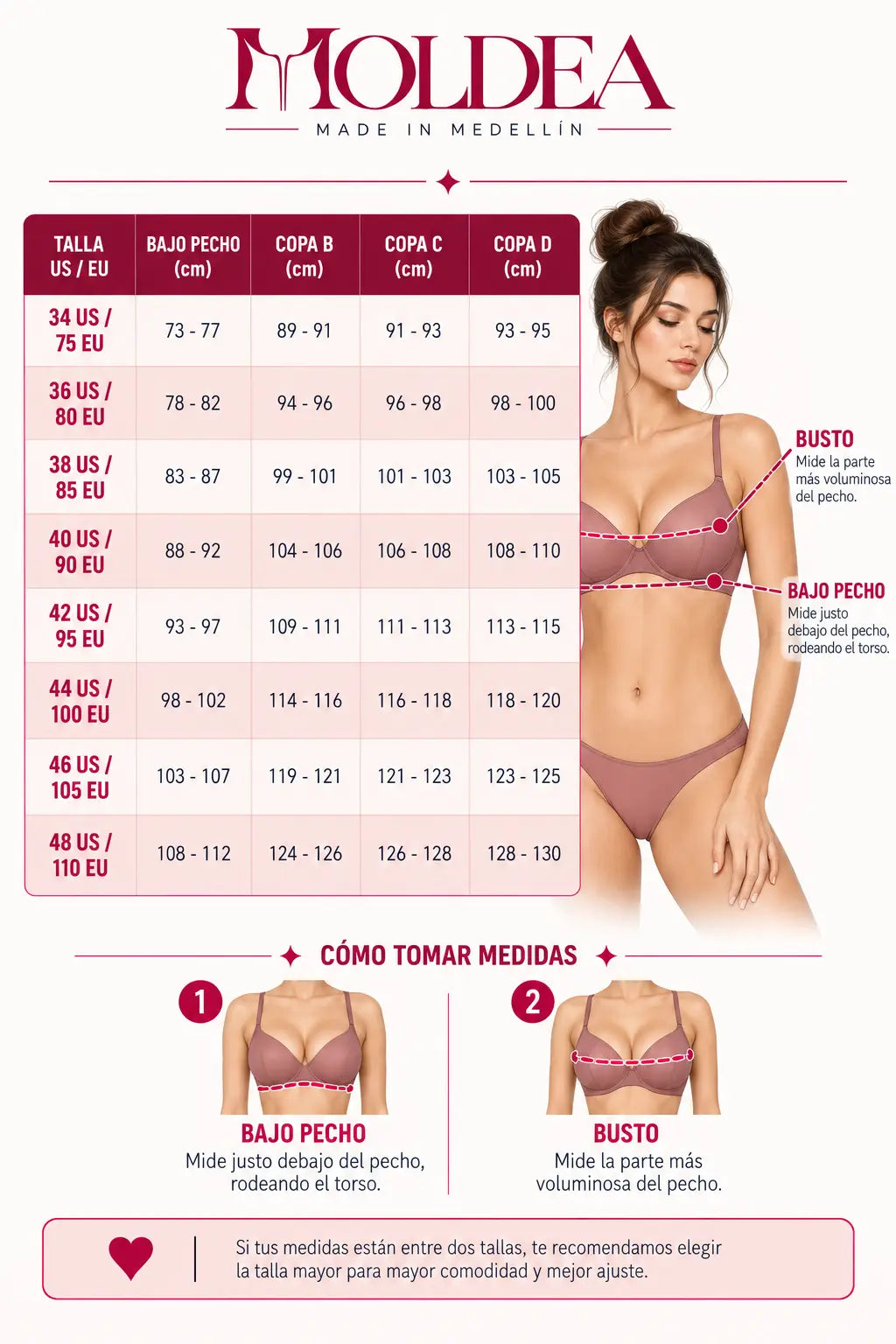 Guía de tallas de 